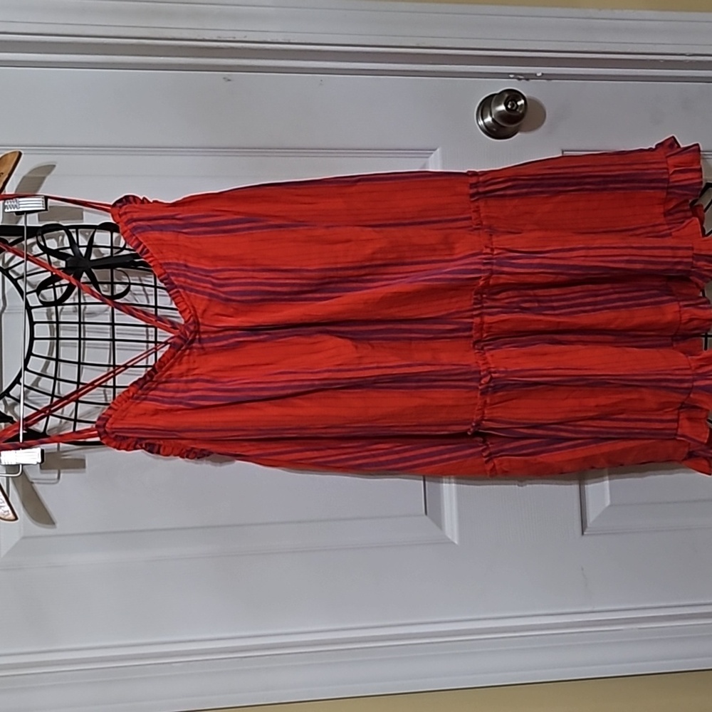 Universal Thread Red and Purple Striped Mini Dress